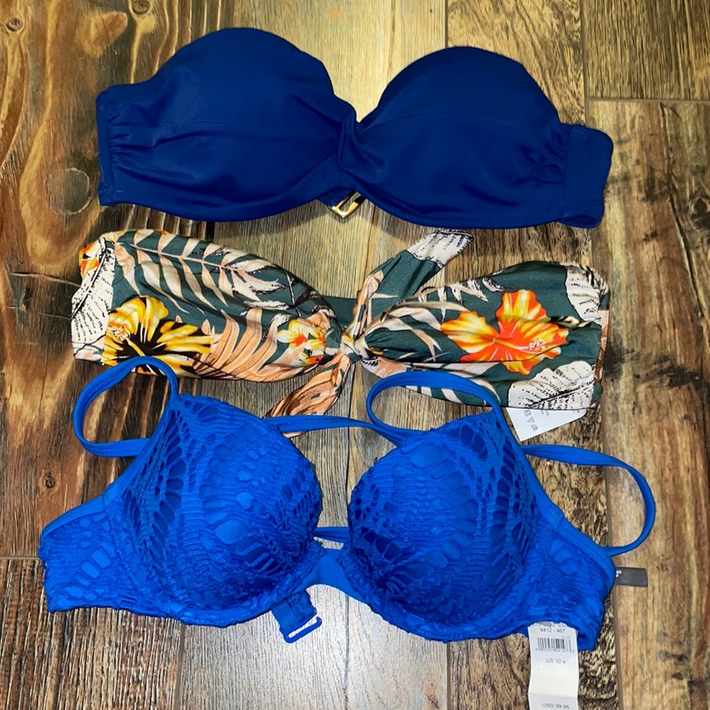 3 bathing suit tops